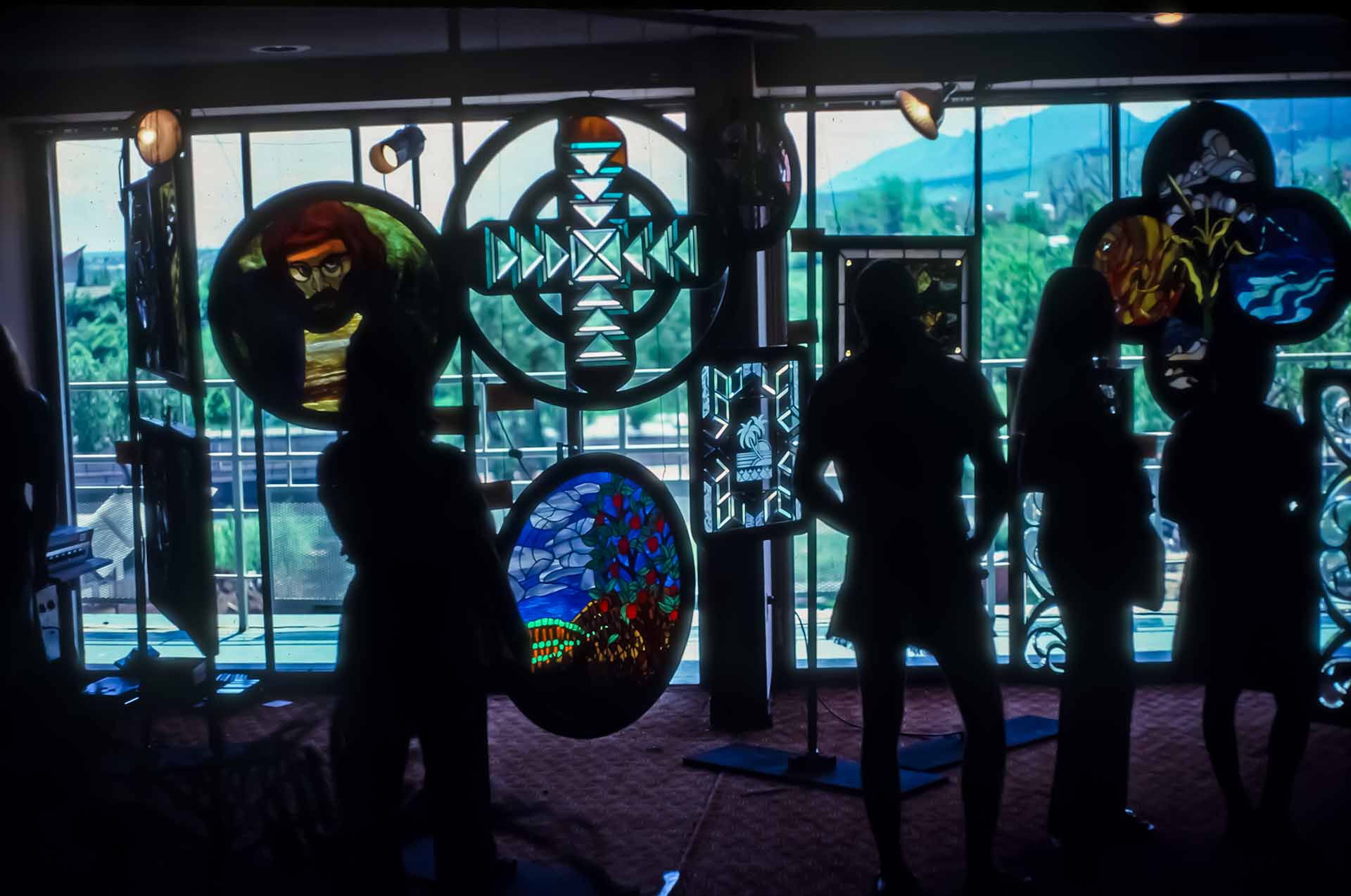 A Stained Glass Display at The Boulder Free School